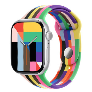 สายซิลิโคนสำหรับสาย Apple Watch ขนาด 49mm 46mm 44mm 41mm 45mm 42mm รุ่น Pride Edition สาย iWatch ซีรีส์ 10 9 8 ultra2