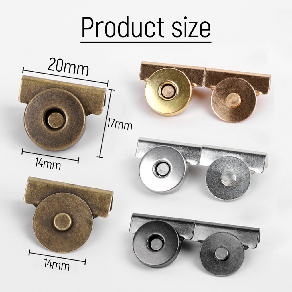 กระดุมแม่เหล็ก DIY สำหรับติดกระเป๋า เสื้อผ้า งานหัตถกรรมต่างๆ ไม่ต้องเย็บ ไม่ต้องเจาะ 1 ชุด Bag Magnetic buckle - รูปที่ 5