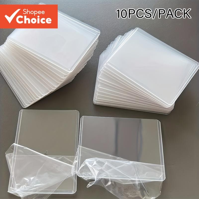 10 ชิ้น ด้านบน โหลด หนา เคสการ์ด โฟโต้การ์ด ป้องกัน, ปลอกด้านใน ใส เกม ที่ใส่การ์ด