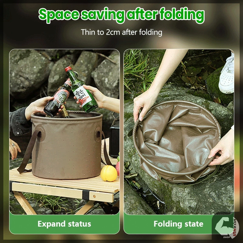 ถังน้ำแคมป์ปิ้งพับได้ ถังน้ำแข็ง อุปกรณ์แคมป์ปิ้ง ถังน้ํา 5/10/20 ลิตร พีวีซีกันน้ำ ตัวถังมีความหนามาก - รูปที่ 6