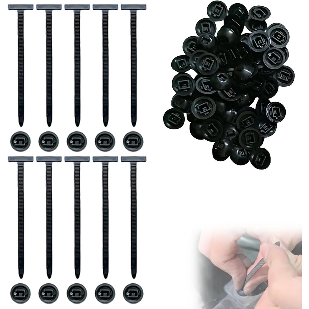 สายรัดไนลอนล็อกเอง Heavy Duty Zip Tie 10 ชิ้น สำหรับจัดสาย งานช่าง รถยนต์ และกลางแจ้ง