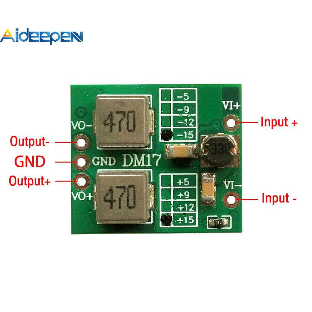 AIDEEPEN Dual Buck Converter โมดูลบอร์ด DC7-28V ถึง 5V 9V 12V 15V