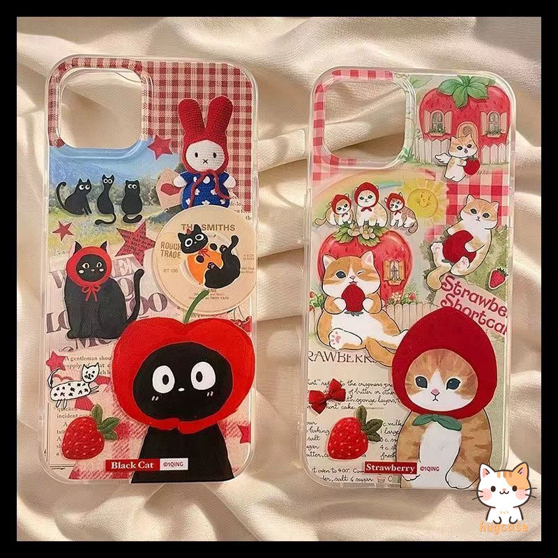 ลูกแมวน่ารักมิฟฟี่กระต่ายสตรอเบอร์รี่ เคส IPhone 15 13 12 16 11 14 Pro Max 7 8 16 14 15 Plus XS Max 7Plus XR X SE 2020 ราคา ถูกที่สุด ดีลบีเคเค แกลเลอรีภาพที่ 4