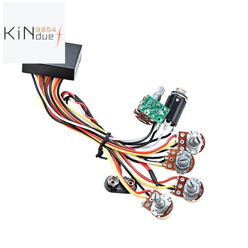 Bass 3 Band Active & Passive EQ Equalizer Preamp Circuit สําหรับ Bass Pickup