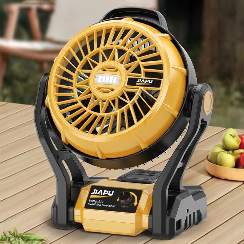 2025 Hot 12INCH พัดลมแบต 2ระบบ AC/DC ไฟ LED ไร้สาย พัดลมพกพาไร้สาย พัดลมแคมป์ปิ้ง พัดลมแบตเตอรี่ 270° ปรับมุ พัดลมชาร์จแ - รูปที่ 6