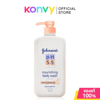 Johnsons pH 5.5 Body Wash จอห์นสัน ครีมอาบน้ำ 750ml (Almond Oil/Honey/pH 5.5)