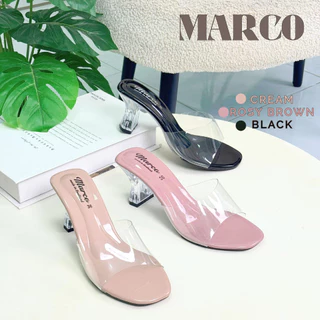 รองเท้าส้นแก้ว แบรนด์ Marco รุ่น BB1003 ส้นใสกว่าเจ้าอื่น แข็งแรง ผลิตด้วยวัสดุเกรดดี ไม่กัดเท้า