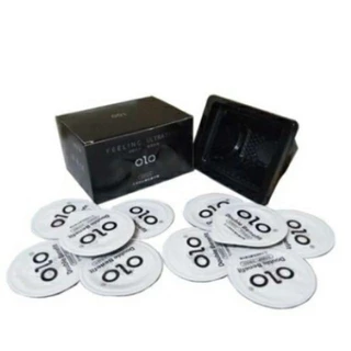 ถุงยางอนามัย (10ชิ้น/1กล่อง) แบบบาง ขนาด 0.01 มิล ถุงยาง Olo **ไม่ระบุชื่อสินค้าหน้ากล่อง**