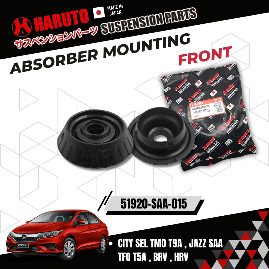 HARUTO ABSORBER MOUNTING FRONT HD CITY SEL/TMO/T9A,JAZZ SAA/TFO/T5A,BRV,HRV(51920-SA-SAA-015)
