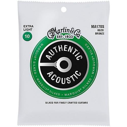 Martin® MA170S สายกีตาร์โปร่ง เบอร์ 10 แบบ 80/20 Bronze ปลายหุ้มใยไหม (Extra Light, 10-47) ** Made in Mexico **