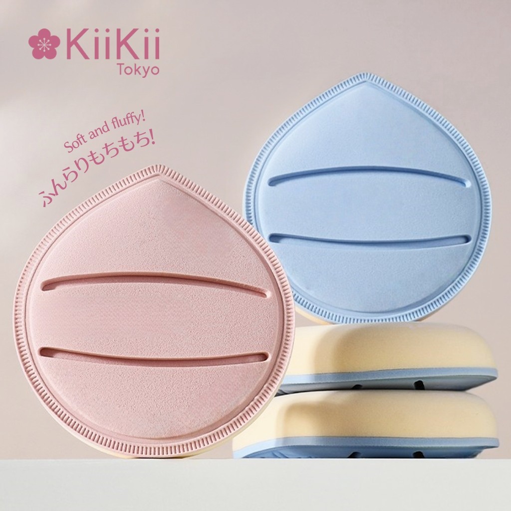 KiiKii Beauty พัฟคุชชั่น พัฟแต่งหน้า พัฟคุชชั่นยักษ์ พัฟทรงหยดน้ำ นุ่มนิ่มพิเศษ