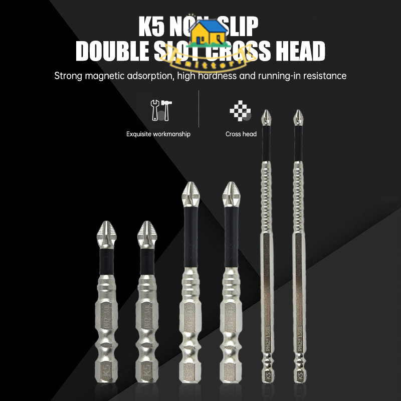 ⚡COD⚡ Knitterr ดอกไขควงปากแฉกแบบมีแรงบิดสูง ทนทานเป็นพิเศษ ร่องคู่กันลื่น ดอกไขควงแม่เหล็กทนแรงกระแทก - รูปที่ 5