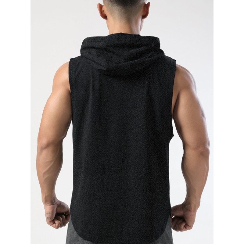 TT HOME01  เสื้อกล้าม แขนกุด มีฮู้ด แบบบาง แฟชั่นฤดูร้อน สไตล์หล่อเท่ สไตล์เกาหลี สําหรับผู้ชาย LZ-SY1001