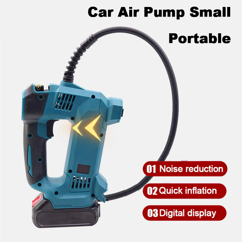Makita DMP100 ปั๊มลมไร้สายแบตเตอรี่ลิเธียมแบบชาร์จไฟได้ยางรถยนต์เครื่องเติมลมไฟฟ้าแบบพกพาขนาดเล็กสําหรับยางรถยนต์ thumbnail 3