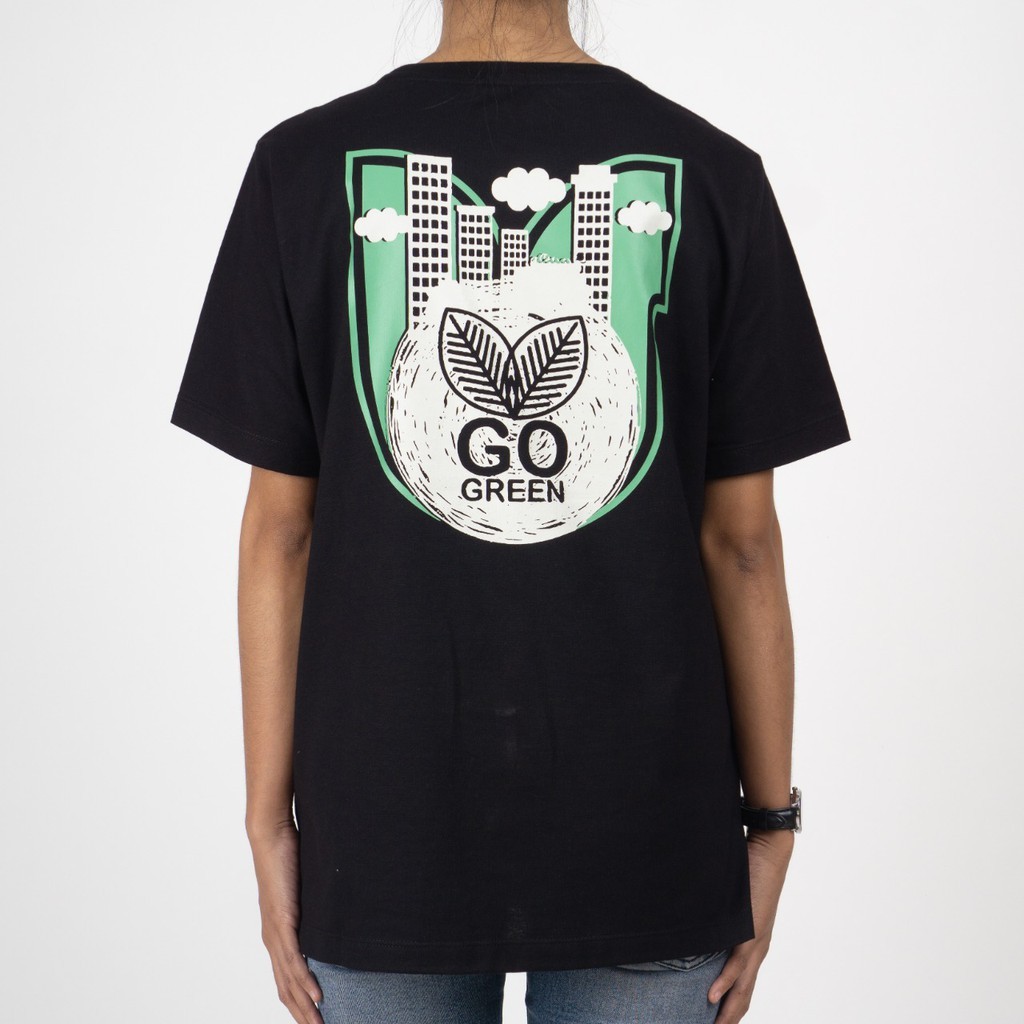 ผู้หญิง OVERSIZED SHORT-SLEEVED TSHIRT Floem สีดํา URGENT