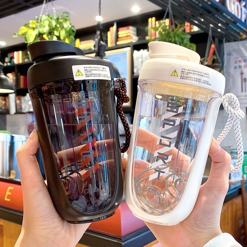Shaker Bottle Gym Shaker Bottle Tritan Creative Shaker Cup Milkshake Cup โปรตีนผงถ้วยน้ํากีฬาฟิตเนสก