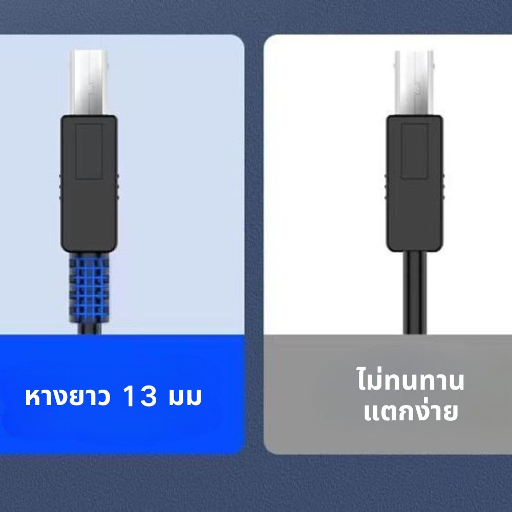 สาย USB C ปริ้นเตอร์ / USB C to USB Type B 2.0 ใช้กับเครื่องพิมพ์และเครื่องสแกนเนอร์ทั่วไป ทำจากวัสดุเกรด A ทนทานสูง - รูปที่ 3