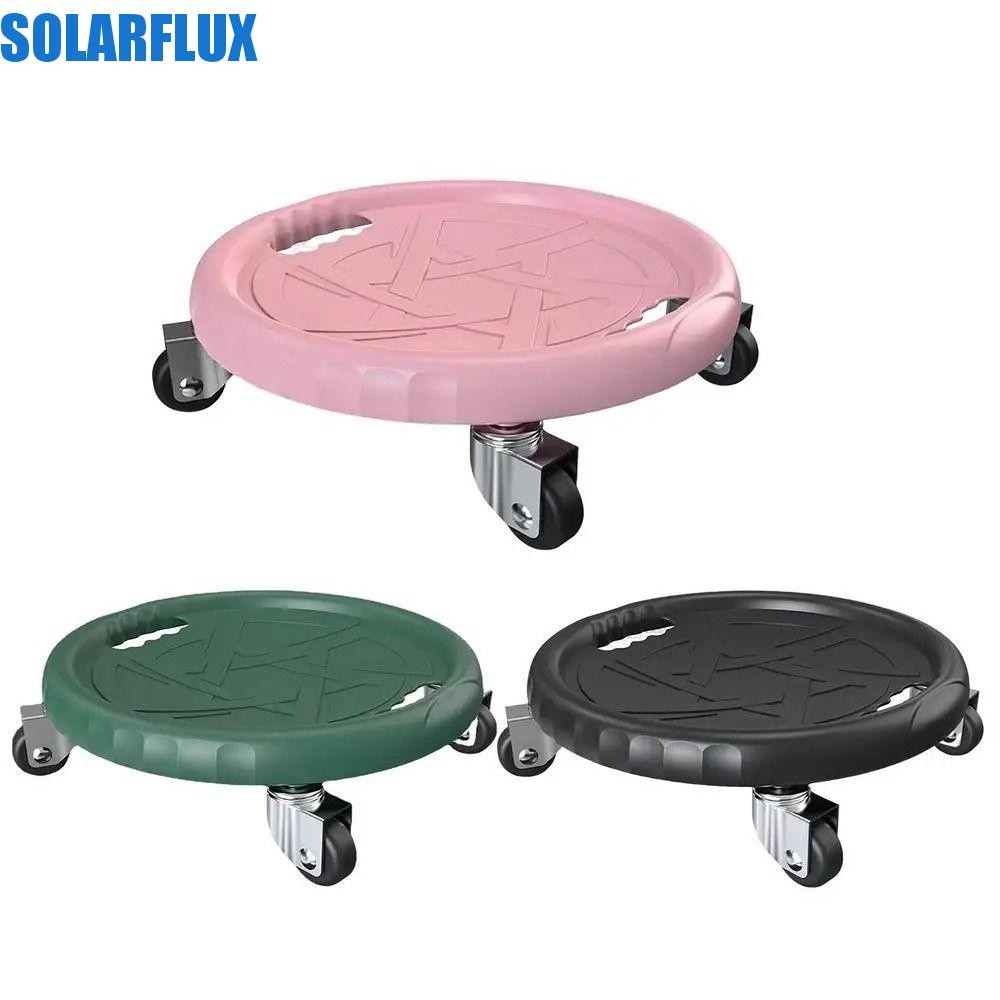 SOLARFLUX เทรนเนอร์กล้ามเนื้อหน้าท้อง ล้อลูกกลิ้งหน้าท้อง 4 ล้อไร้เสียงรบกวน ความปลอดภัยที่ทนทาน F-Type พร้อมที่จับและแผ่นดิสก์หน้าท้องสำหรับฟิตเนสที่บ้าน