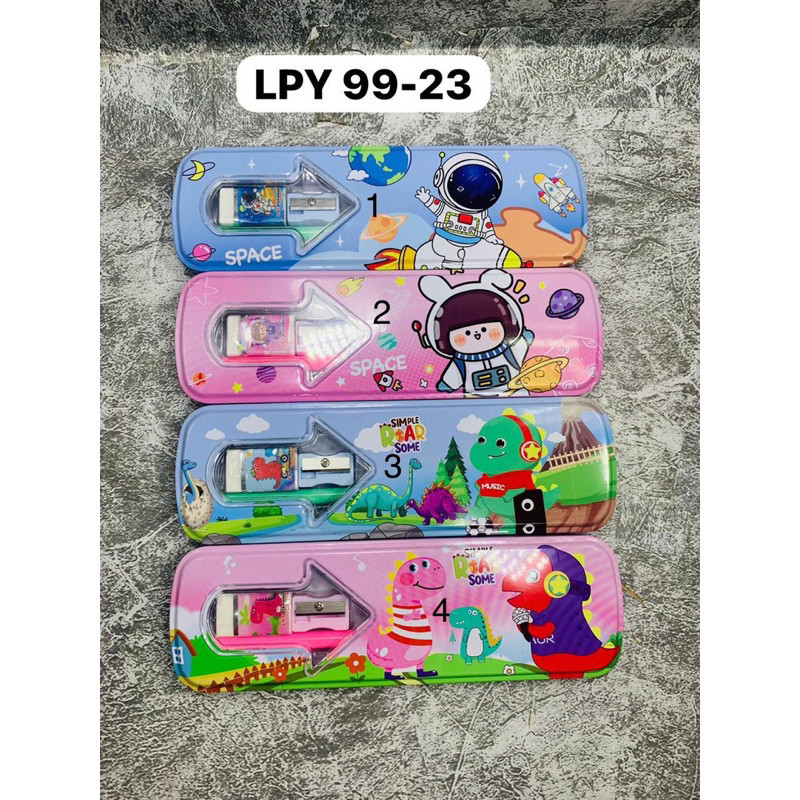 (PAP) ชุดกล่องดินสอลูกศร 1 ชั้น / ชุดเครื่องเขียนดีบุก (21 X 6.5 X 2) LPY 99-23