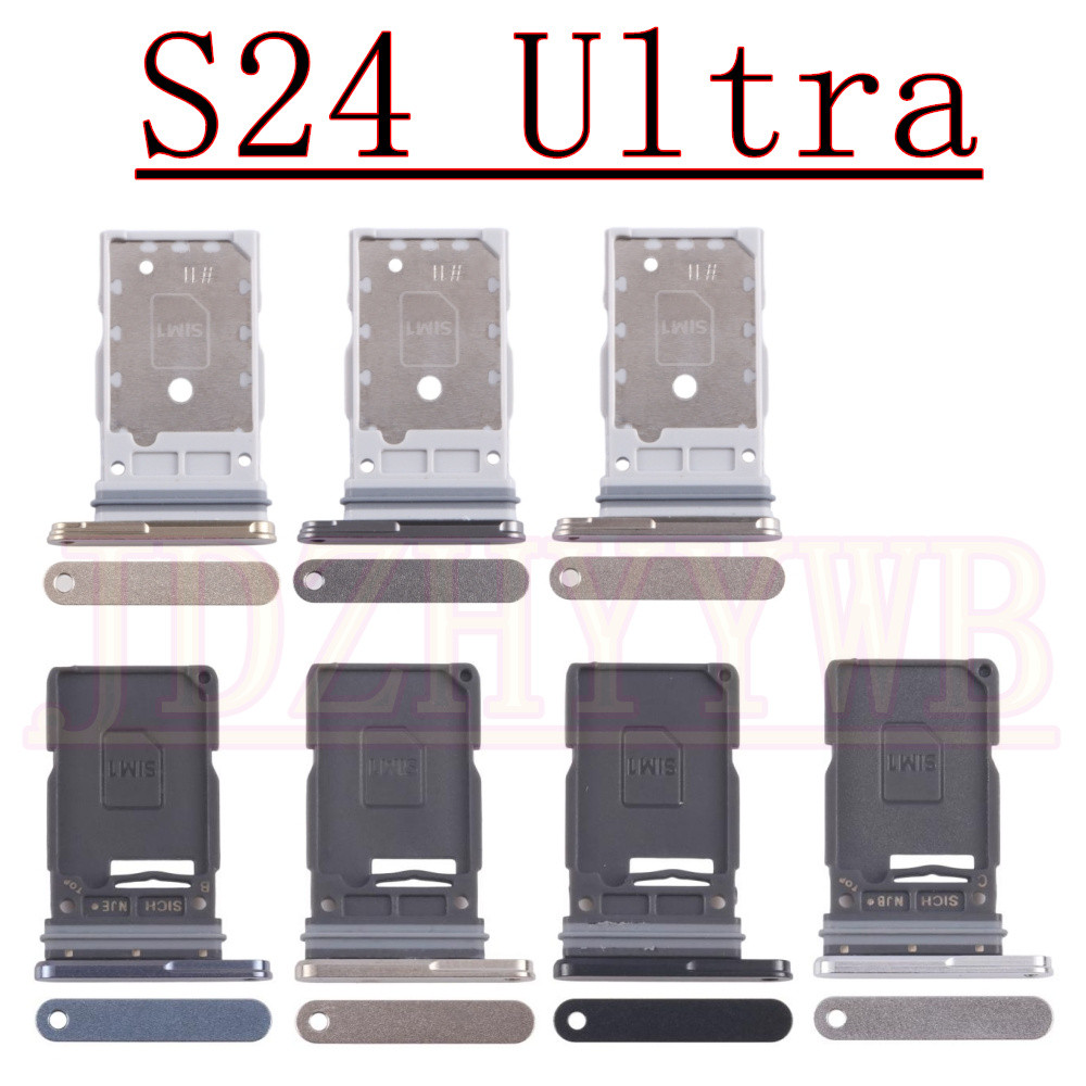 ซิมการ์ด Reader ผู้ถือ Dual ชิปเดี่ยวถาดผู้ถืออะแดปเตอร์สําหรับ Samsung Galaxy S24 Ultra S928B S928U