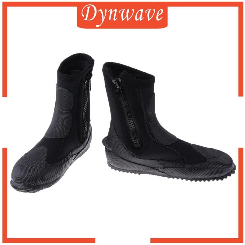 [Dynwave] High Cut 5MM Neoprene Water Sports ดําน้ําดูปะการังดําน้ํา Wading Fishing Boots Booties รองเท้าสีดํา, XS -3XL