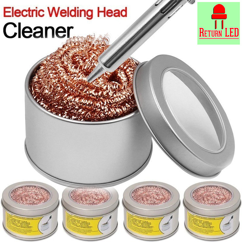 ฝอยทำความสะอาดหัวแร้ง ฝอยโลหะอย่างดี ทําความสะอาดหัวแร้งบัดกรี ลวดโลหะ พร้อมกล่อง ส่งเร็วจากไทย