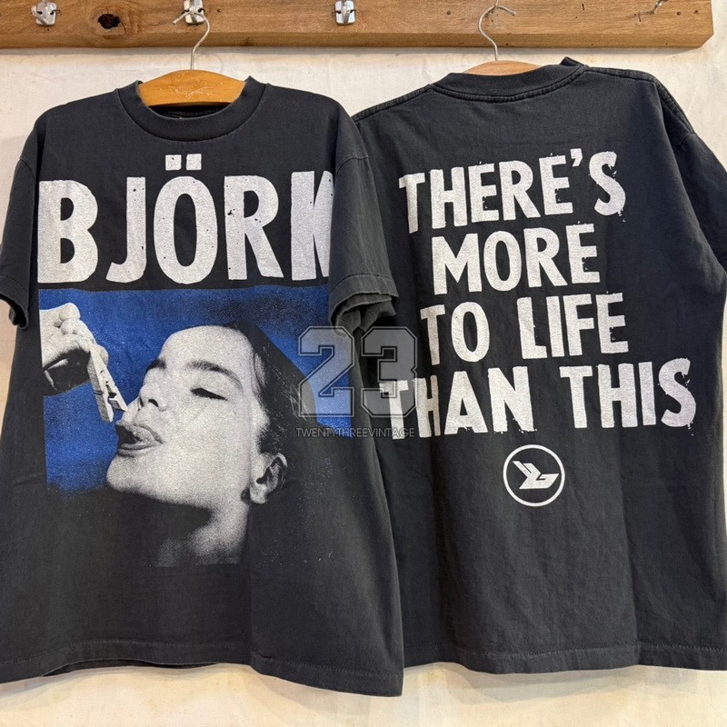[ 23 ] BJORK THERE'S MORE TO LIFE THAN THIS Bio Wash Bootleg เสื้อวินเทจ เสื้อทัวร์ vintage shirt