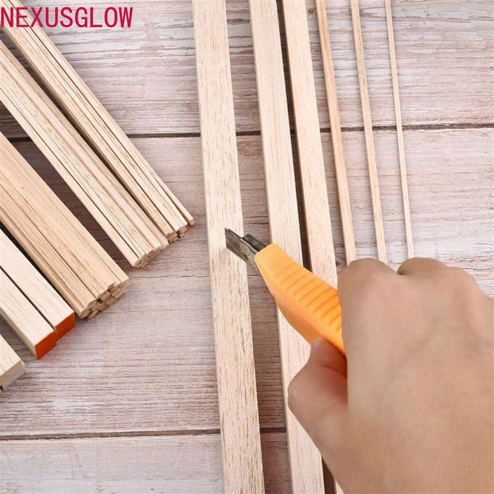 NEXUSGLOW Square Cudgel Craft Accessories Wood Chips For Model Toys Woodwork Tool Wooden Stick