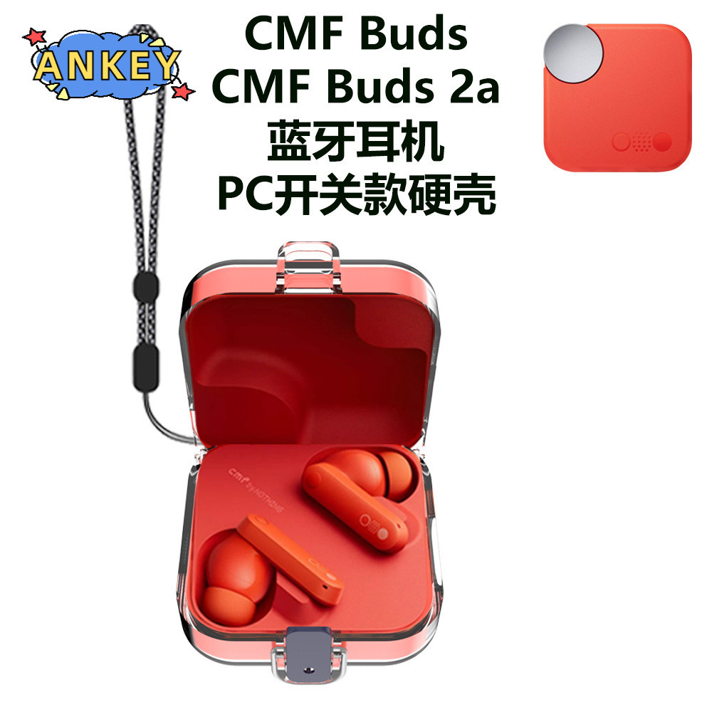 Case For CMF by Nothing Buds 2A Transparent Earphone Silicone Case Earbuds Waterproof Shockproof Soft Protective Headphone Cover Headset Skin with Rope