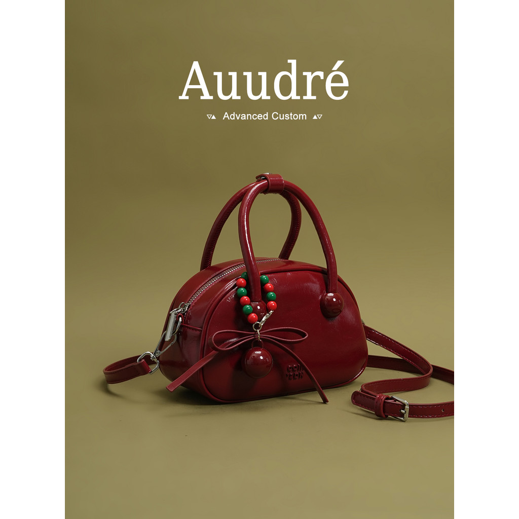 Auure High-End กระเป๋าถือสีแดงหญิงแฟชั่น Messenger กระเป๋ากระเป๋าใบเล็ก