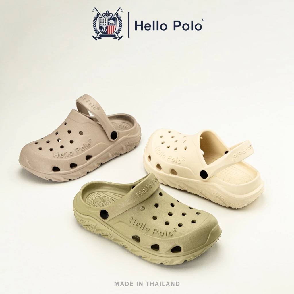 Hello Polo รองเท้าแฟชั่นผู้หญิง รุ่น HP8055 รองเท้าแตะ แบบรัดส้น Size 36-41 พื้นหนานุ่ม ใส่เดินสบายเท้า EVA น้ำหนักเบา