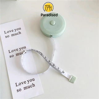 💕 เทปวัดแบบยืดหดอัตโนมัติ 1.5 ม. เทปวัดพลาสติก ไม้บรรทัดวัดเสื้อผ้าแบบอ่อน paradised