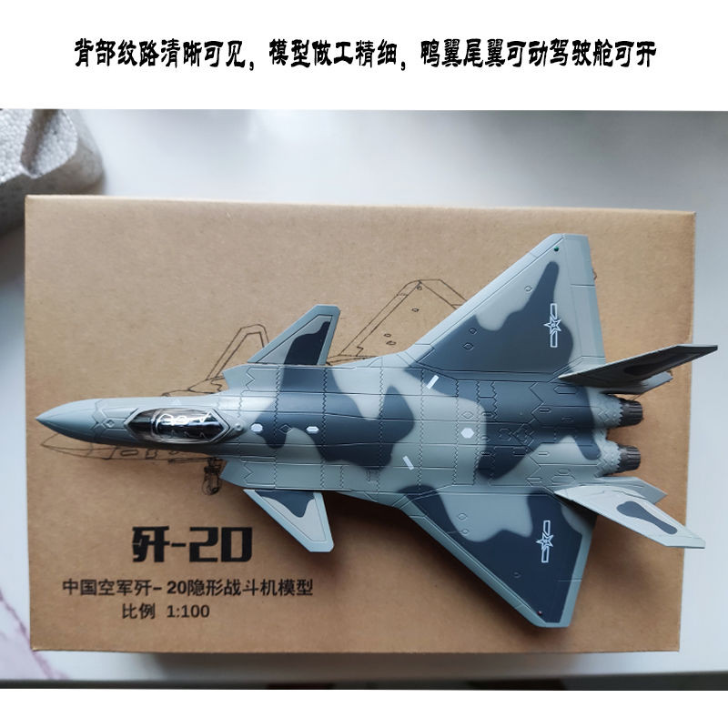 1: 100 J-20 Stealth Fighter J-20 รุ่น Fighter J20 ผลิตภัณฑ์สําเร็จรูปจําลองเครื่องบินรุ่น