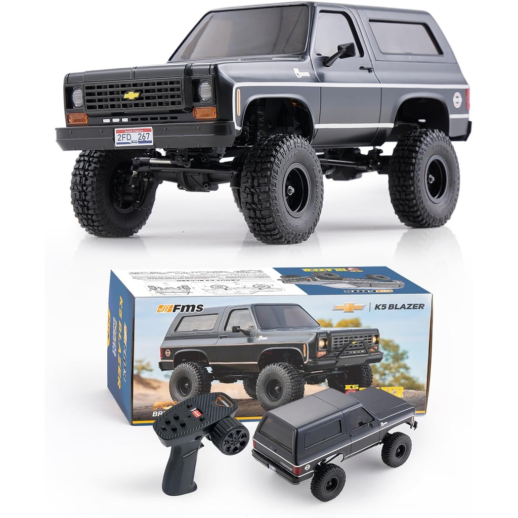 FCX24 FMS 1/24 K5 Blazer Pro Brushless RC Crawler, Offroad รถบรรทุก 4X4 RC Rock Crawler พร้อมสวิตช์ 