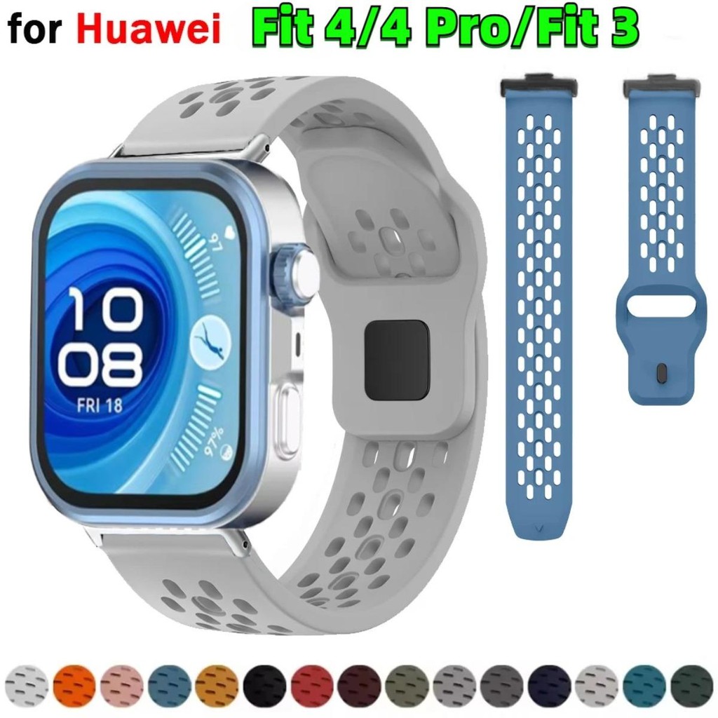 Soft Breathable สายรัดซิลิโคนสําหรับ Huawei Fit5 Fit 5Pro Watch Fit 4/4 Pro/ 3 สายรัดข้อมือสําหรับ Huawei 4 Pro สมาร์ทวอท์ช fit3 Correa