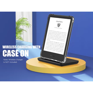 Moko สําหรับ 6" ALL-New Kindle (11th Generation-2024/2022 Release), Hand Strap Case Ultra Slim Transparent Soft ยืดหยุ่น TPU Skin Bumper Back Cover Shell Non-yellowing