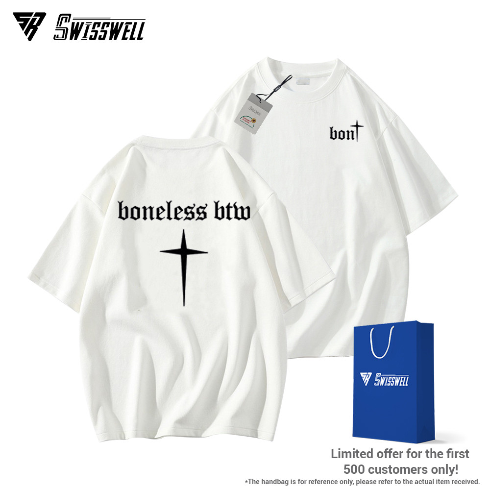 ​🌈 SwissWell 💎 T-Shirt คอกลม ทรงหลวม ระบายอากาศ Cotton 100% OVERSIZE ทั้งชายหญิง Light Luxury Trend ใส่ได้ทุกโอกาส​
