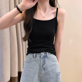 💐GGals💐เสื้อกล้ามผู้หญิง สีพื้น ผ้านุ่ม ใส่สบาย สไตล์ลำลอง เสื้อสายเดี่ยว แขนกุด ราคาถูก ส่งไวจากไทย