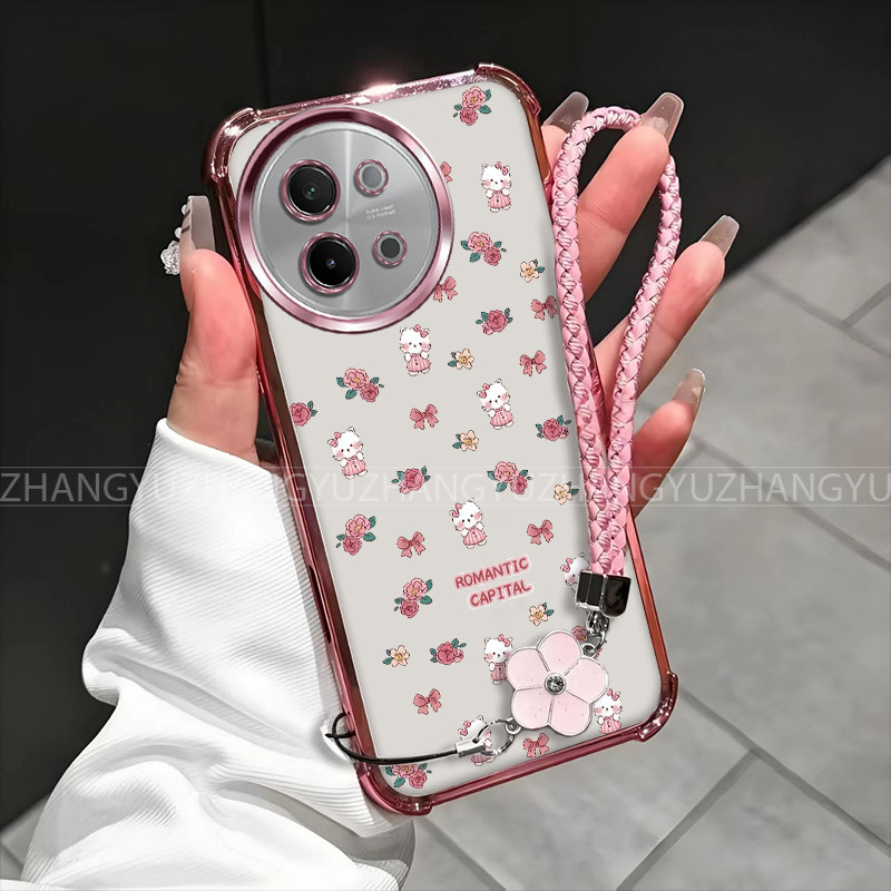 เคส VIVO V30E สําหรับซิลิโคนใหม่สี่มุมป้องกันการตก HDM