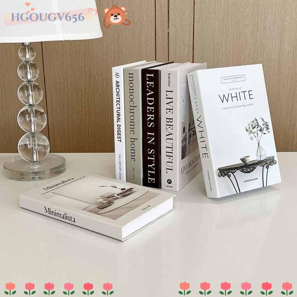 HGOUGVT หนังสือตกแต่ง,อุปกรณ์ประกอบฉากยิงหนังสือปลอมที่เรียบง่ายเครื่องประดับ,แฟชั่นโต๊ะกาแฟตกแต่งบ้านชั้นวางหนังสือตกแต่ง