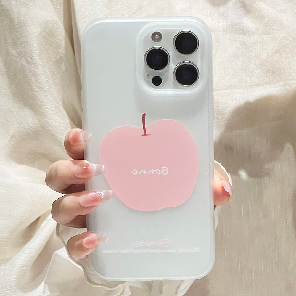 สีชมพูApple frosted soft ShellสําหรับIphone case 16promax 15 15promax 14promax 13pro 13promax 11 12p