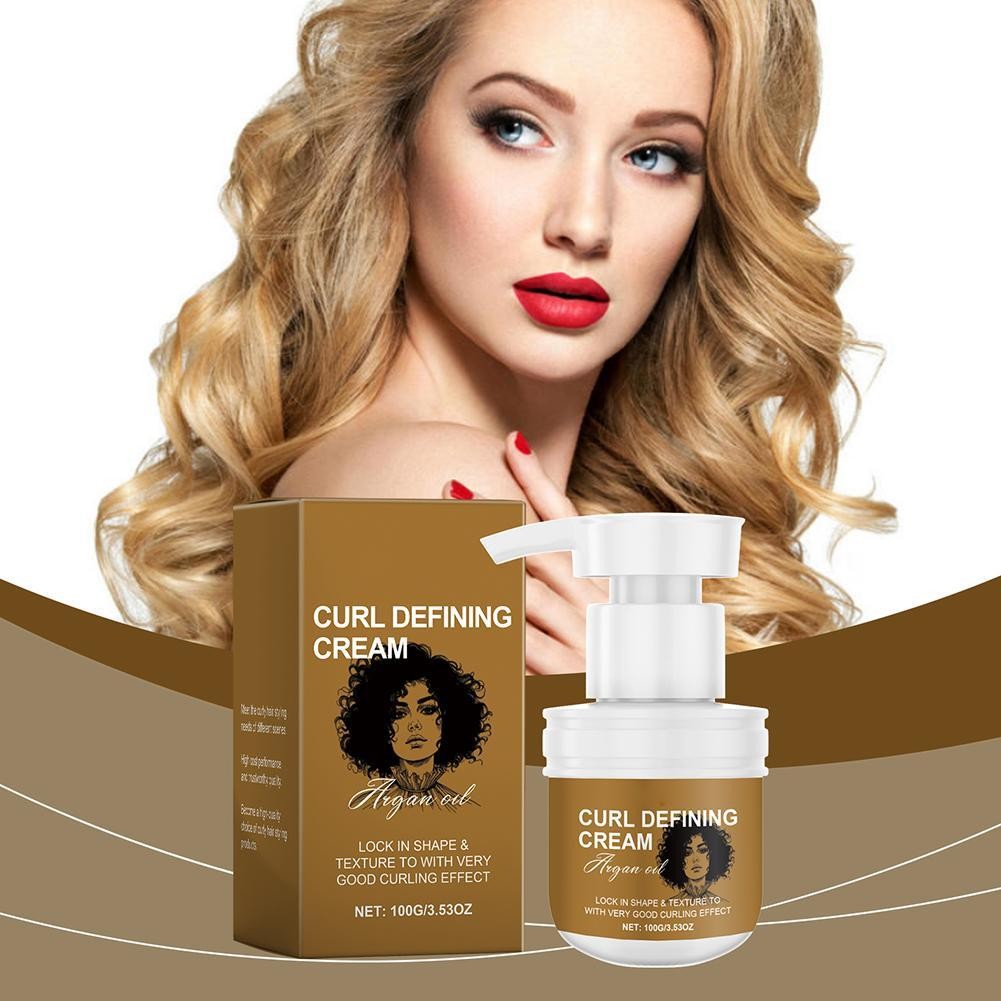 ครีมดัดผมช่วยเพิ่มคลื่น Curls Moisturizing Cream Repair Elastin Frizz Dinning D8y0
