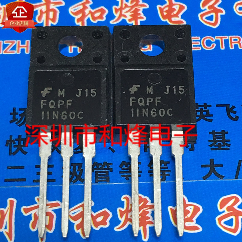 FQPF11N60C คลังสินค้าพร้อม TO-220F 600V 11A จัดส่งฟรีสามารถยิงได้โดยตรง