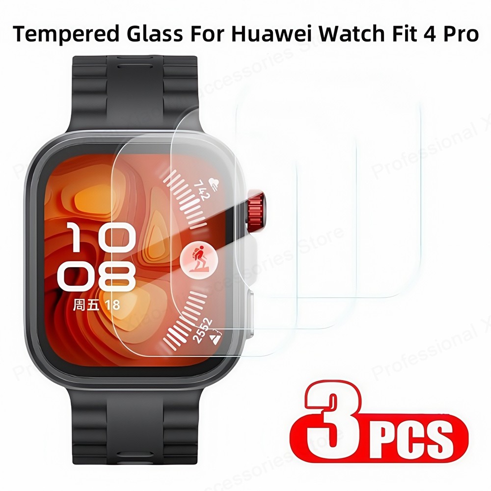 3PCS สําหรับ Huawei Watch Fit 4 Pro กระจกนิรภัย Premium HD Clear Anti-scratch ป้องกันหน้าจอสําหรับ Huawei Watch Fit 4 Pro ฟิล์ม