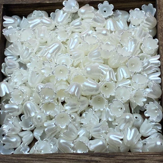 ABS อะคริลิค มระฆังดอกไม้ DIY ทำด้วยมือ สไตล์โบราณ กิ๊บวัสดุ สร้อยข้อมือ เครื่องประดับ อุปกรณ์เสริม 50 ชิ้น