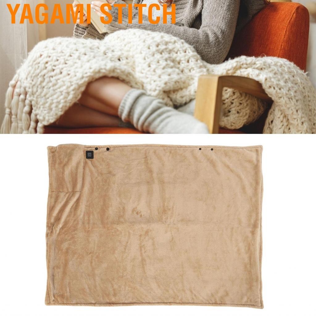 Yagami Stitch ผ้าห่มอุ่นห่อ 5V 3 ระดับความร้อนเครื่องซักผ้าคลุมไหล่ USB ที่ใช้งานได้สำหรับสำนักงานตั