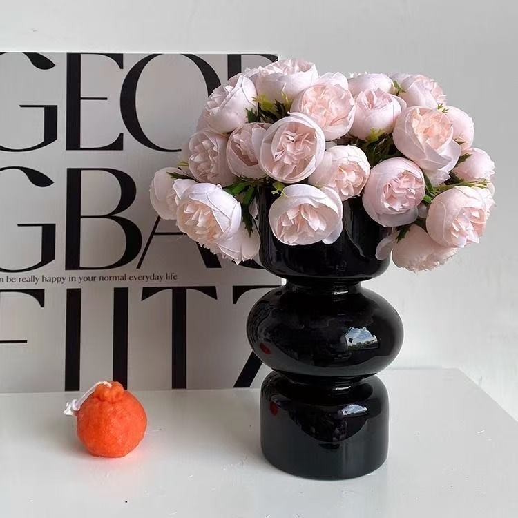 แจกันเรียบง่าย ของแต่งบ้าน พร็อพถ่ายรูป ร้านกาแฟ ร้านอาหาร ของ[พร้อมส่ง] แจกันแก้วสไตล์ฝรั่งเศส French-style glass vase - รูปที่ 4