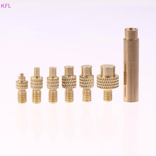 (KFL) 7/9/10Pcs ความร้อนใส่ Nut Iron Tip M2 M3 M4 M5 M6 M8 ด้ายทองเหลืองฝังชุดเครื่องมือสําหรับพลาสติก 3D เครื่องพิมพ์บัดกรีเหล็กขายร้อน