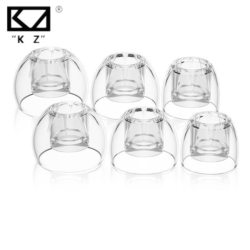 KZ LS01 Acoustic Waveguide High-Transparency Liquid Silicone Headphone Ear Tips Soft Universal Size สําหรับความเข้ากันได้กว้าง