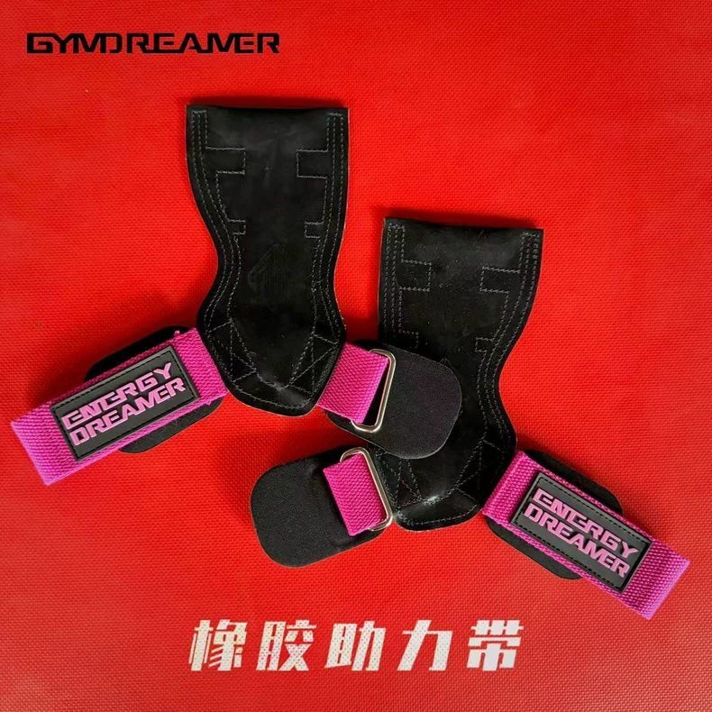 GYMDREAMER ฮาร์ดเชลล์ถุงมือออกกำลังกายถุงมือ ตัวดึงขึ้นสายรัดกุมมือ